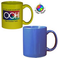 11 Oz. Ocean Blue Stoneware Mug - 4-Color Process